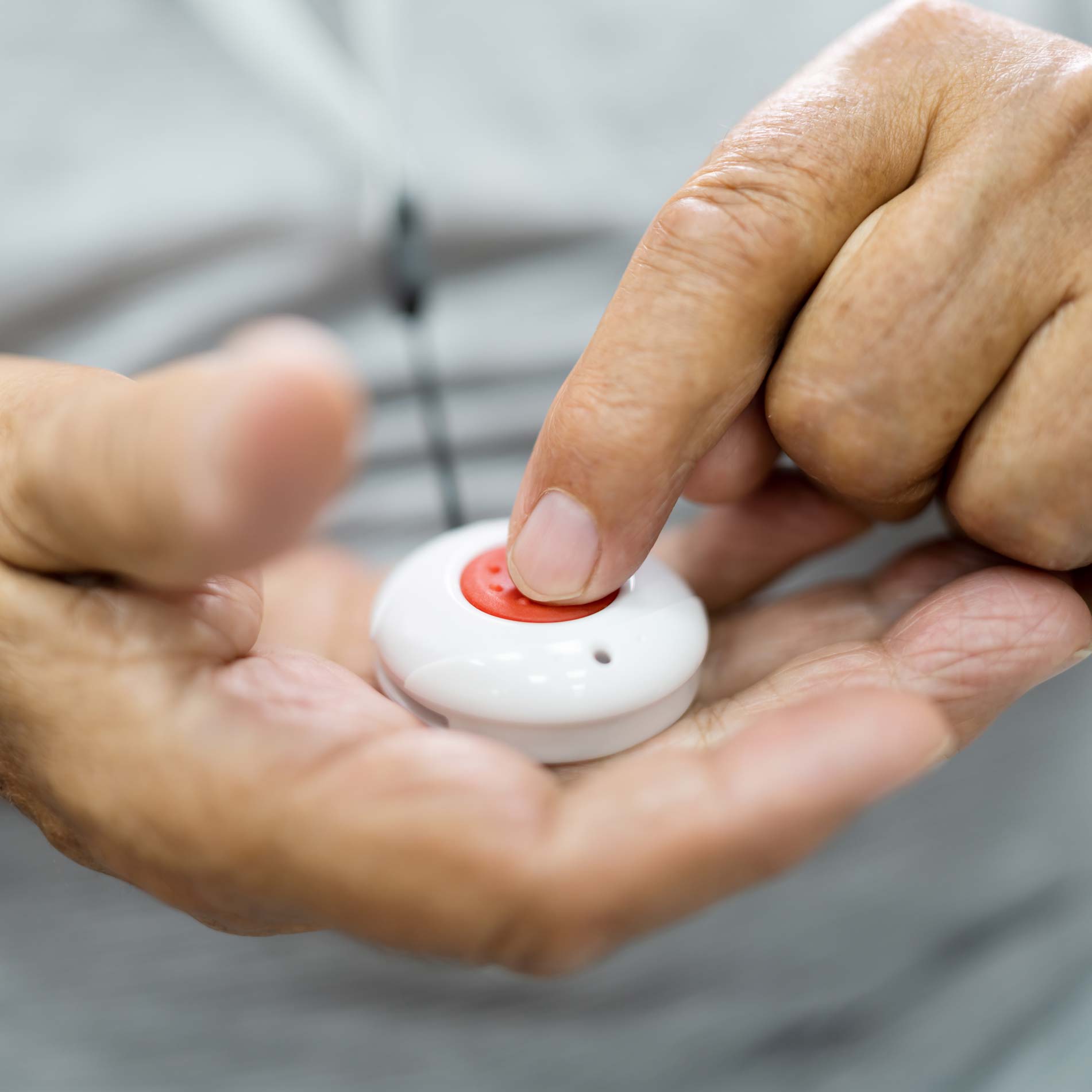 An emergency call button available to Meadowlark Estates residents